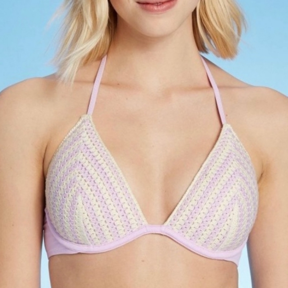 Lightly Lined Crochet Bikini Top